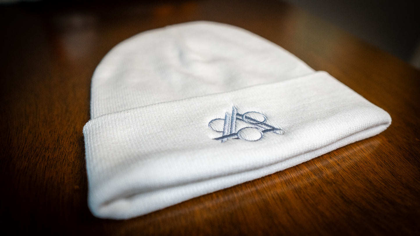 Phase Shift Logo Beanie White
