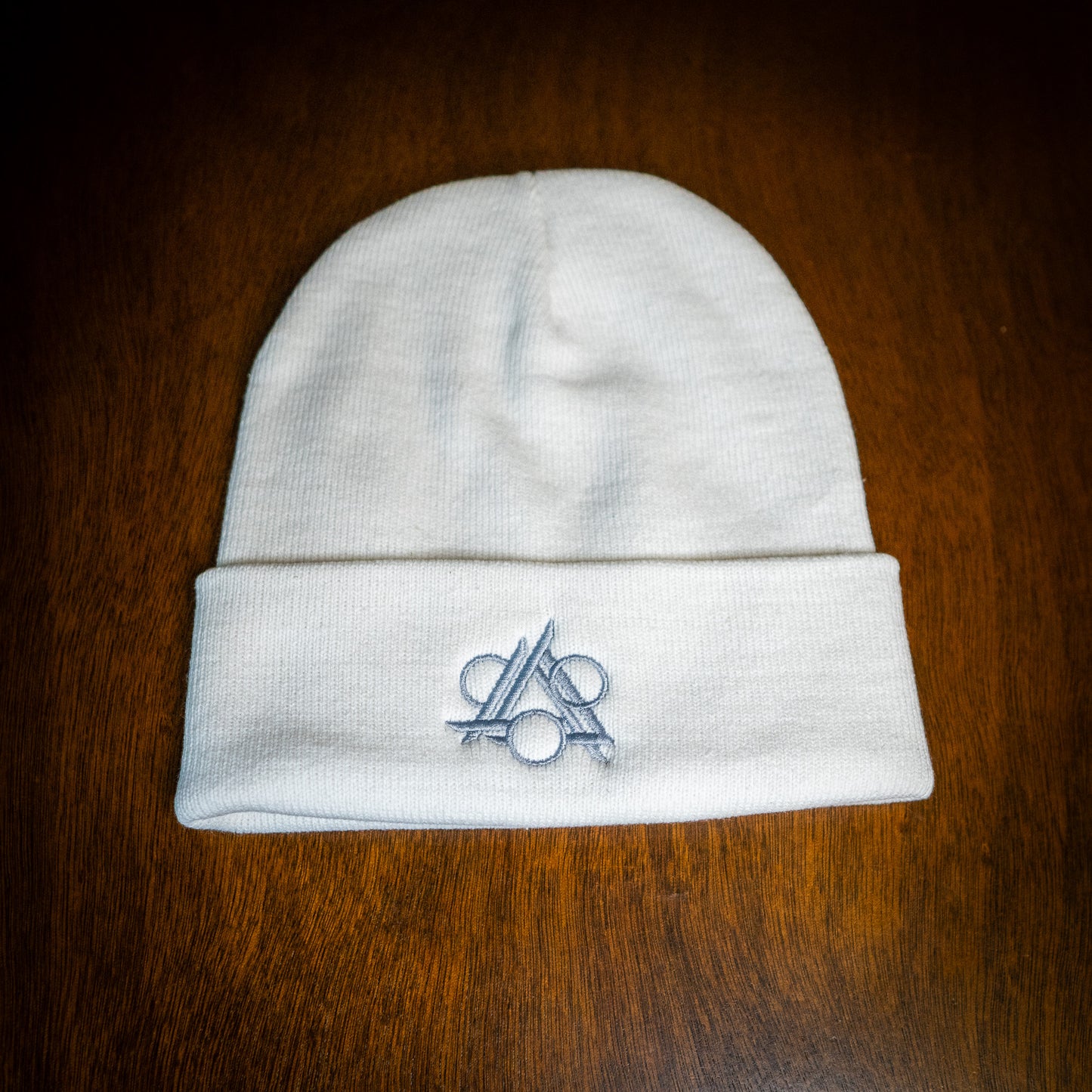 Phase Shift Logo Beanie White