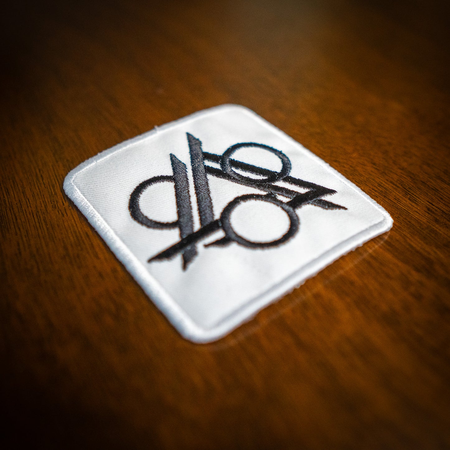 Phase Shift Embroidered Patch White