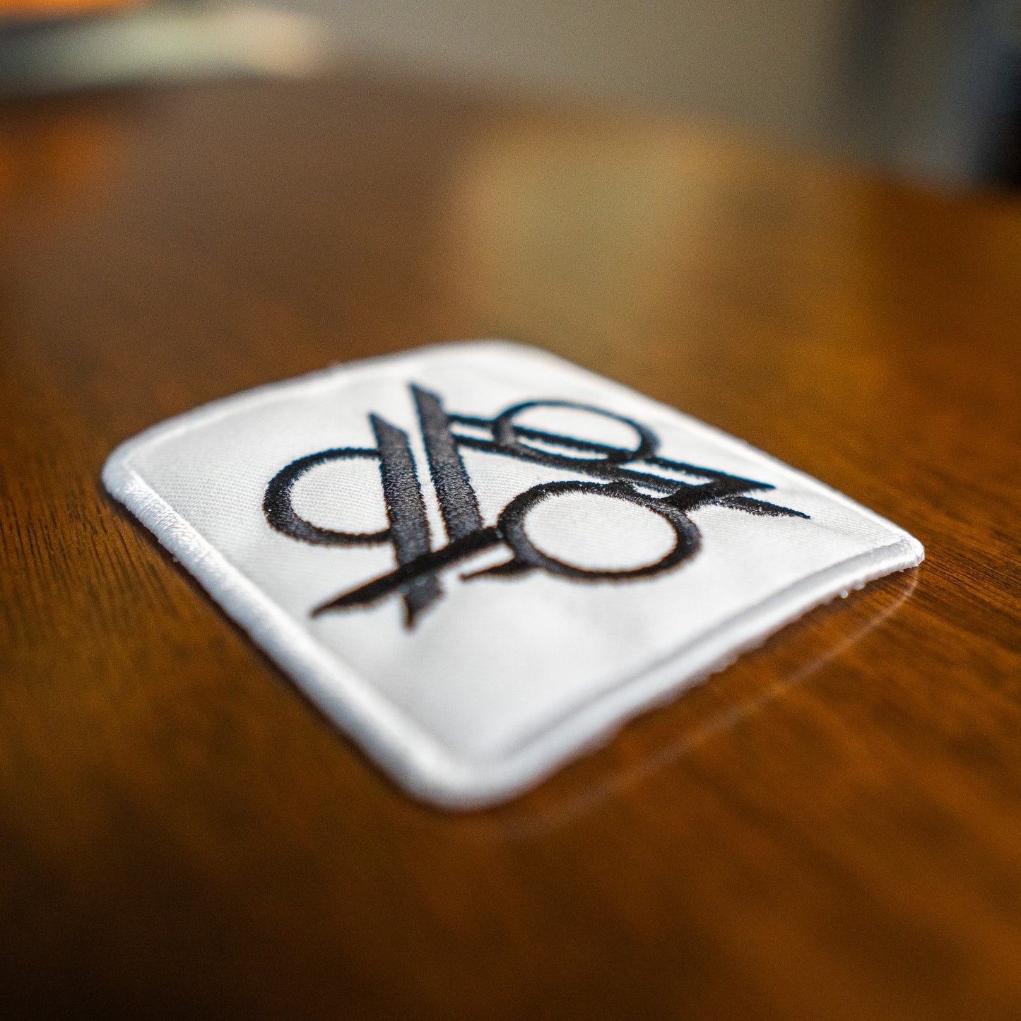 Phase Shift Embroidered Patch White