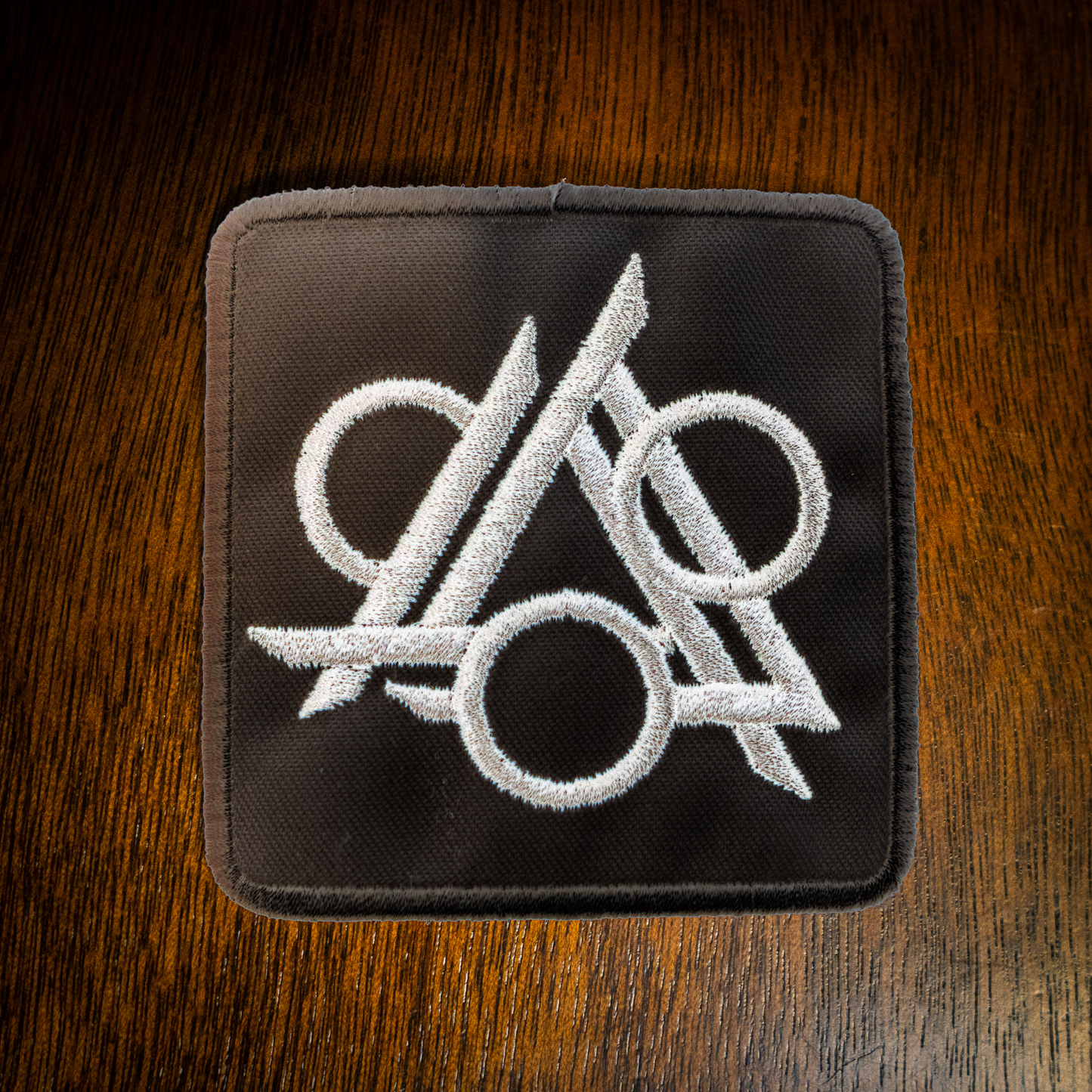 Phase Shift Embroidered Patch Black