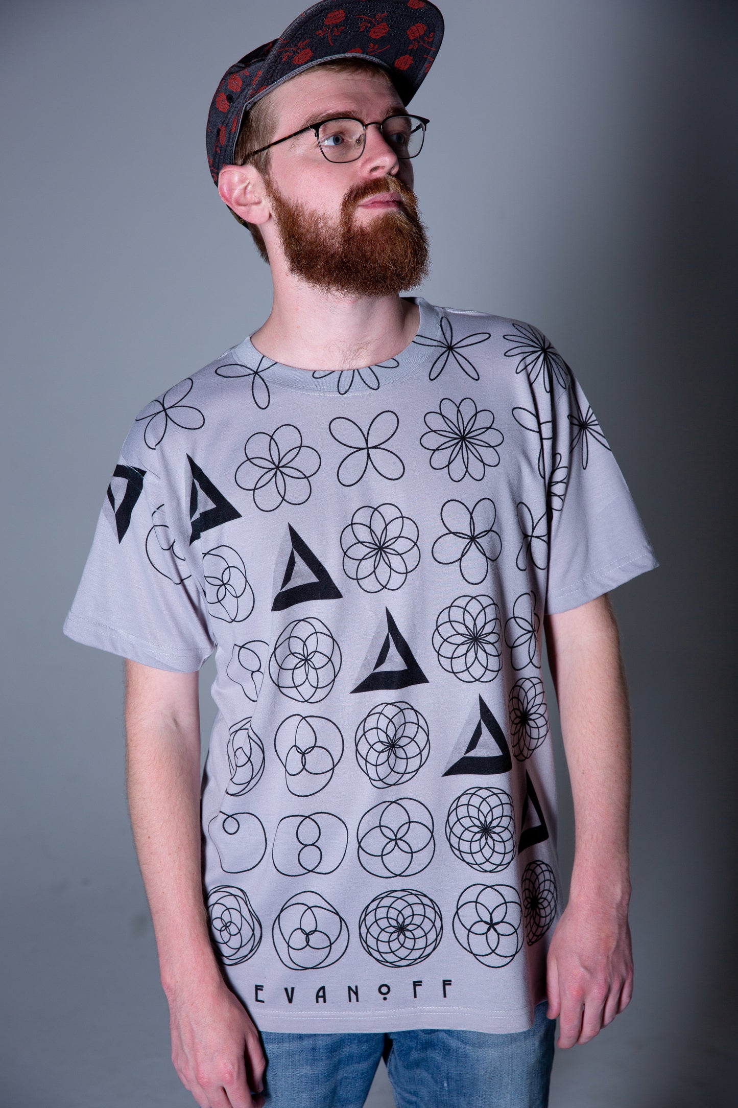 Grey All Over Print T-Shirt